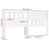 vidaXL T&ecirc;te de lit Blanc 206x4x100 cm Bois massif de pin