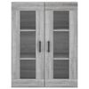 vidaXL Buffet haut Sonoma gris 69,5x34x180 cm Bois d'ing&eacute;nierie