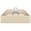 vidaXL Cadre de lit ottoman sans matelas cr&egrave;me 100x200 cm tissu