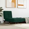 vidaXL Chaise longue vert fonc&eacute; velours