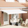 vidaXL Auvent R&eacute;tractable Blanc 400 x 200 cm Polyester et m&eacute;tal