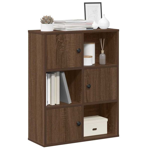 vidaXL Biblioth&egrave;que ch&ecirc;ne marron 60x24x76,5 cm bois d'ing&eacute;nierie