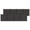 vidaXL Ensemble de Cl&ocirc;ture 8 pc 1391 x 186 cm WPC et Aluminium Noir