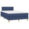 vidaXL Sommier &agrave; lattes de lit avec matelas Bleu 120x200 cm Tissu