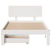 vidaXL Cadre de lit avec tiroirs sans matelas blanc 75x190 cm
