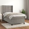 vidaXL Sommier &agrave; lattes de lit et matelas Gris clair 80x200 cm Velours