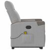 vidaXL Fauteuil de massage inclinable gris nuage tissu