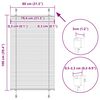 vidaXL Store pliss&eacute; cr&egrave;me 80x100 cm largeur du tissu 79,4 cm polyester