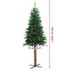 vidaXL Sapin de No&euml;l mince Vert 180 cm PVC et bois de pin massif