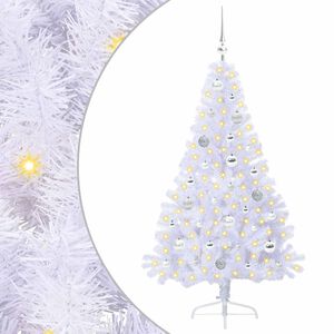 vidaXL Sapin de No&euml;l artificiel avec 150 LED Blanc 150 cm PVC et Acier