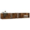 vidaXL Armoire murale ch&ecirc;ne fum&eacute; 99x18x16,5 cm bois d'ing&eacute;nierie
