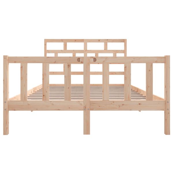 vidaXL Cadre de lit sans matelas bois massif 140x200 cm