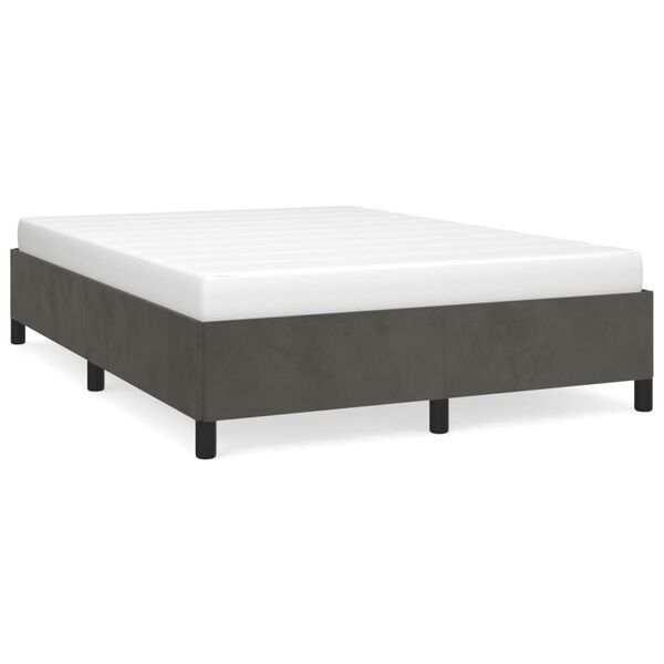 vidaXL Cadre de lit sans matelas gris foncé 140x200 cm velours