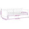 vidaXL Lit de repos sans matelas gris clair 90x200 cm tissu