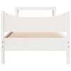 vidaXL Cadre de lit et t&ecirc;te de lit blanc 100x200 cm bois de pin massif