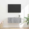 vidaXL Meuble TV mural Montage mural Gris Sonoma 78,5 x 31 x 29,5 cm