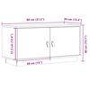 vidaXL Meuble TV 80x34x40 cm Bois de pin massif