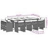 vidaXL Ensemble &agrave; manger de jardin et coussins 13 pcs beige