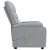 vidaXL Fauteuil de massage Gris clair Tissu