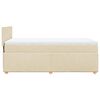 vidaXL Sommier &agrave; lattes de lit et matelas Cr&egrave;me 90x190 cm Tissu