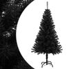 vidaXL Sapin de No&euml;l artificiel avec support noir 120 cm PVC