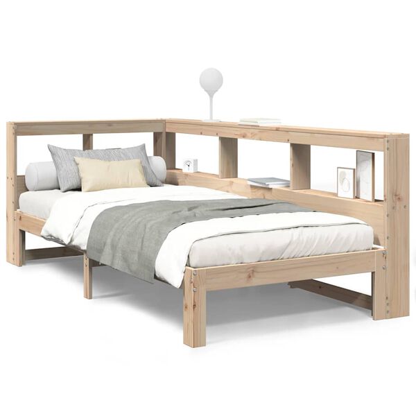 vidaXL Lit biblioth&egrave;que sans matelas 90x200 cm bois de pin massif