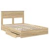 vidaXL Lit de Rangement Ch&ecirc;ne Sonoma 140 x 200 cm Bois d'ing&eacute;nierie
