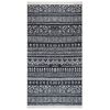 vidaXL Tapis Noir et blanc 120x180 cm Coton