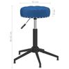 vidaXL Chaises pivotantes &agrave; manger lot de 4 bleu velours