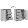vidaXL Buffet avec tiroirs sonoma gris 71x35x84 cm bois d'ing&eacute;nierie