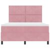 vidaXL Lit &agrave; ressort LED avec matelas Rose 160 x 200 cm Velours