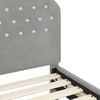 vidaXL Cadre de lit pour enfants avec t&ecirc;te de lit Gris clair Velours