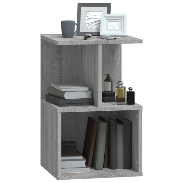 vidaXL Table de chevet Sonoma gris 35x35x55 cm Bois d'ing&eacute;nierie