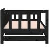 vidaXL Lit coulissant sans matelas noir bois de pin massif