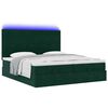 vidaXL Cadre de lit ottoman avec matelas vert fonc&eacute; 200x200 cm velours