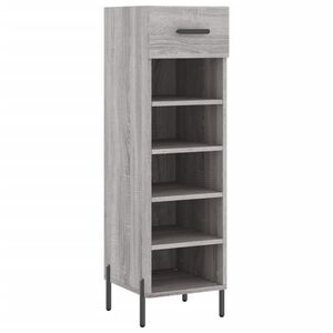 vidaXL Meuble &agrave; chaussures sonoma gris 30x35x105 cm bois d'ing&eacute;nierie