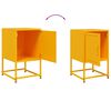 vidaXL Tables de chevet 2 pcs jaune moutarde 36x39x60,5 cm acier