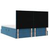 vidaXL Lit de Rangement avec matelas Bleu fonc&eacute; 200 x 200 cm Velours