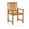 vidaXL Chaises de jardin avec coussins lot de 2 Bois d'acacia massif