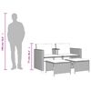 vidaXL Canap&eacute; de jardin 2 places avec table et tabourets beige rotin