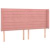 vidaXL Sommier &agrave; lattes de lit matelas et LED Rose 160x200 cm Velours