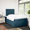 vidaXL Sommier &agrave; lattes de lit et matelas bleu 120x190 cm velours