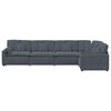 vidaXL Canap&eacute; modulaire avec coussins en velours gris fonc&eacute;