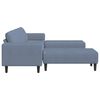 vidaXL Canap&eacute; Bleu 250 x 188 x 76 cm Tissu en velours c&ocirc;tel&eacute;