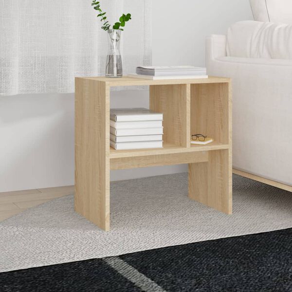 vidaXL Table d'appoint Ch&ecirc;ne sonoma 50x30x50 cm Bois d&rsquo;ing&eacute;nierie