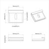 vidaXL Support de Miroir 340 pcs Nickel 35 x 30 x 8,3 mm Acier