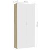 vidaXL Armoire de rangement blanc et ch&ecirc;ne sonoma bois d'ing&eacute;nierie