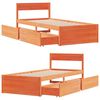 vidaXL Cadre de lit sans matelas cire marron 90x190 cm bois pin massif