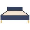 vidaXL Cadre de lit sans matelas avec t&ecirc;te de lit bleu 80x200 cm tissu
