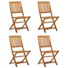 vidaXL Chaises pliables d'ext&eacute;rieur lot de 4 Bois d'acacia solide